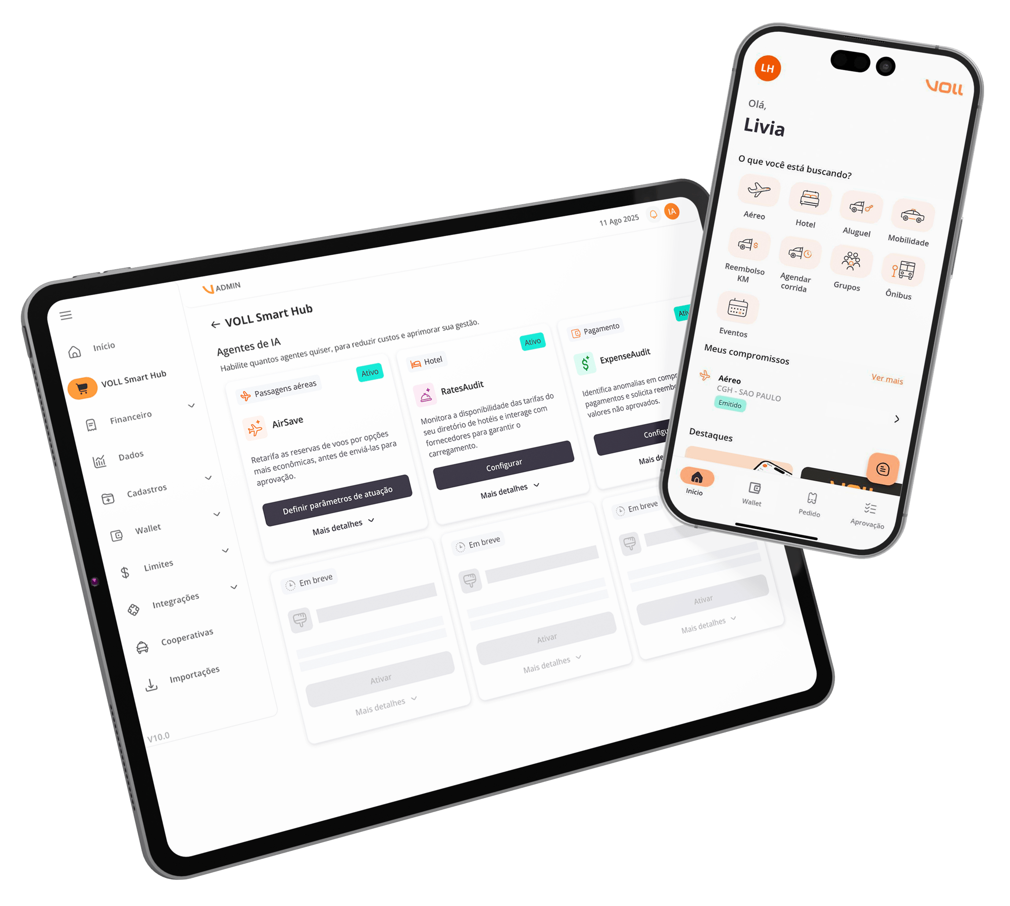 VOLL - O App de gestão de viagens e despesas corporativas mais baixado e bem avaliado da América Latina.