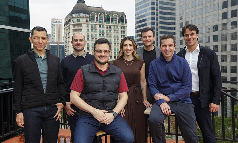 Executivos VOLL - Lucas Machado, Felipe Borges, Luiz Moura, Jordana Souza, Marcus Costa, Luciano Brandão e Eduardo Vasconcellos